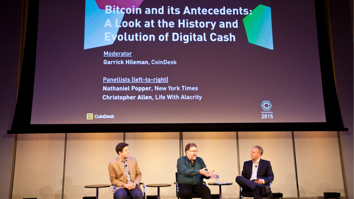 Bitcoin panel on the mainstage at Consensus 2015